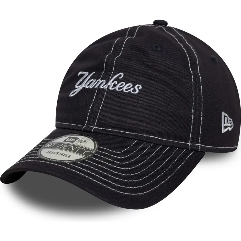 cepur-izliekta-tumsi-zils-regulejams-9twenty-contrast-stitch-no-new-york-yankees-mlb-no-new-era