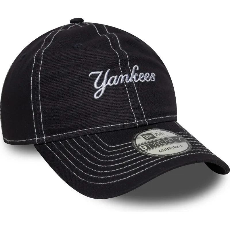 cap-izliekta-navy-blue-adjustable-strap-9twenty-contrast-stitch-no-new-york-yankees-mlb-no-new-era cap-izliekta-navy-blue-adjustable-strap-9twenty-contrast-stitch-no-new-york-yankees-mlb-no-new-era