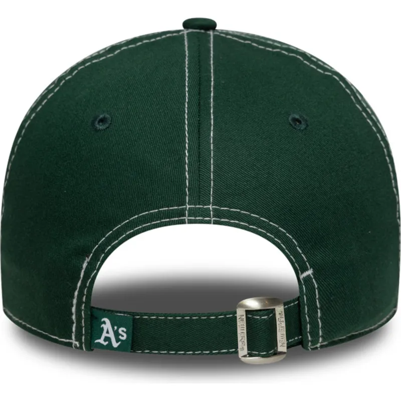 zielona-regulowana-czapka-z-zakrzywionym-daszkiem-9twenty-contrast-stitch-oakland-athletics-mlb-new-era