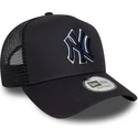cepur-izliekta-truckeris-tumsi-zils-snapback-a-frame-outline-no-new-york-yankees-mlb-no-new-era