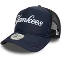 cepur-izliekta-truckeris-tumsi-zils-snapback-a-frame-script-no-new-york-yankees-mlb-no-new-era