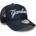 cepur-izliekta-truckeris-tumsi-zils-snapback-a-frame-script-no-new-york-yankees-mlb-no-new-era