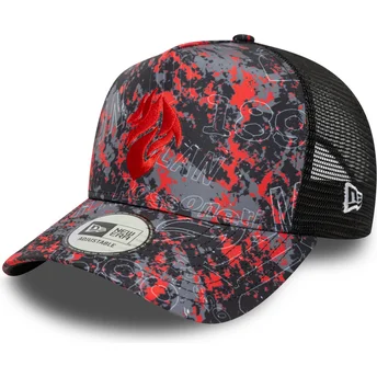 Gorra trucker multicolor A Frame All Over Print de AC Milan Serie A de New Era