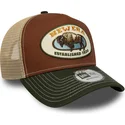 cap-izliekta-multicolor-snapback-marron-a-frame-animal-patch-no-bufalo-no-new-era
