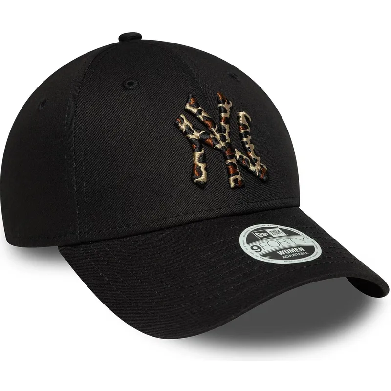 cepur-izliekta-melns-regulejams-9forty-leopard-infill-no-new-york-yankees-mlb-no-new-era