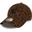 damen-verstellbare-curved-cap-leopard-9forty-leopard-cord-new-york-yankees-mlb-von-new-era