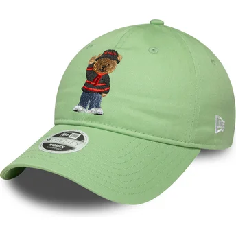 Gorra curva verde claro ajustable para mujer 9TWENTY Bear de AC Milan Serie A de New Era