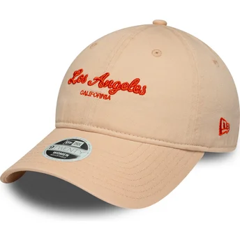 Justerbar rosa böjd keps för dam 9TWENTY City Los Angeles från New Era