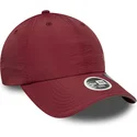 new-era-mlb-new-york-yankees-damen-verstellbare-kappe-mit-gebogenem-schirm-in-weinrot-open-back-flawless