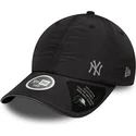 schwarze-gebogene-verstellbare-damenkappe-open-back-flawless-der-new-york-yankees-mlb-von-new-era