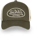 grune-und-beige-verstellbare-trucker-kappe-lof-b32-von-von-dutch