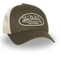 grune-und-beige-verstellbare-trucker-kappe-lof-b32-von-von-dutch