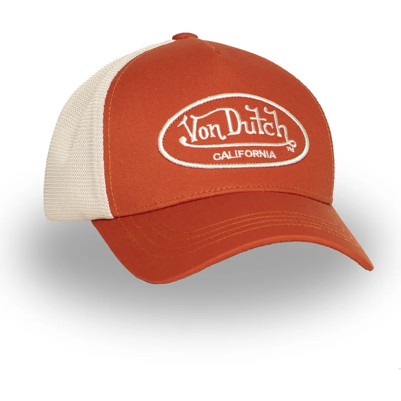 justerbar-orange-och-beige-truckerkeps-lof-b33-fran-von-dutch