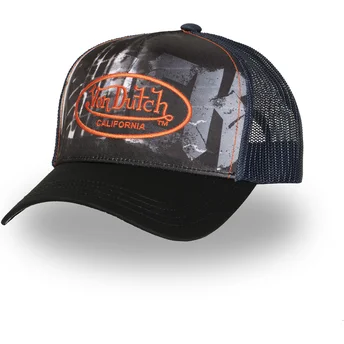 Von Dutch SUBL08 Black Trucker Hat