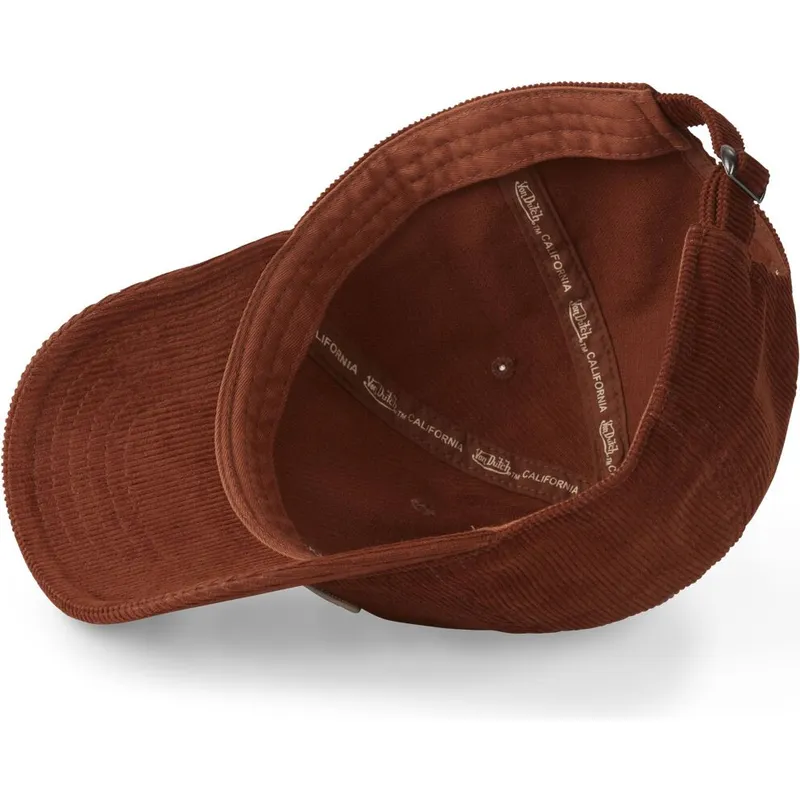 braune-verstellbare-curved-cap-log06-von-von-dutch