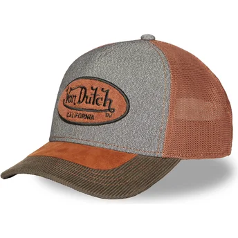Cepur izliekta truckeris brūns snapback 01 no Von Dutch