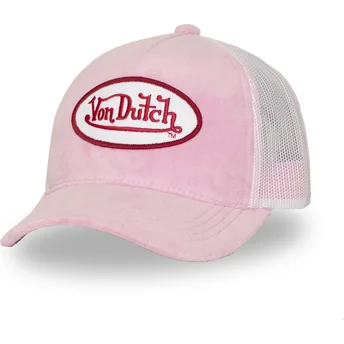 Różowo-biała czapka trucker KYLIE P od Von Dutch