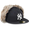 schwarze-enganliegende-59fifty-winter-dog-ear-flatcap-der-new-york-yankees-mlb-von-new-era