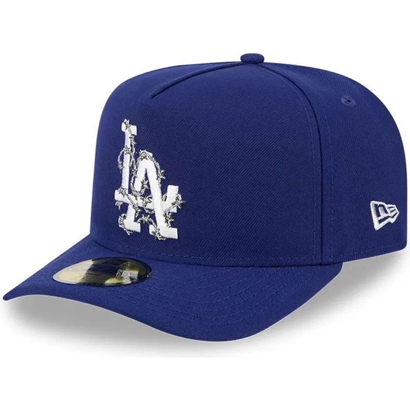 blaue-gebogene-verstellbare-59fifty-a-frame-wired-kappe-der-los-angeles-dodgers-mlb-von-new-era