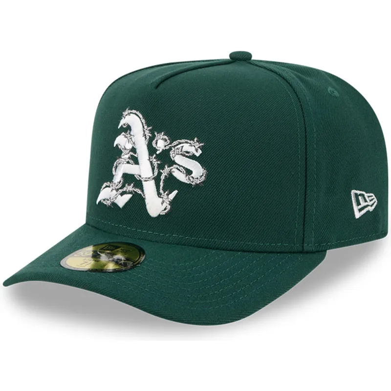 grune-gebogene-kappe-59fifty-a-frame-wired-der-oakland-athletics-mlb-von-new-era