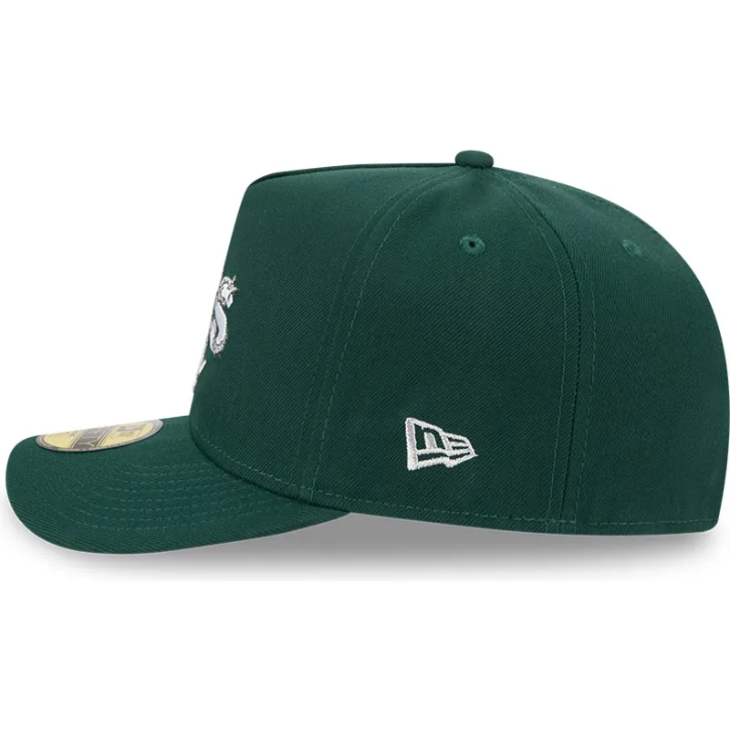 grune-gebogene-verstellbare-59fifty-a-frame-wired-kappe-von-oakland-athletics-mlb-von-new-era