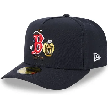 59FIFTY A Frame Cartoon Boston Red Sox MLB New Era Navy...