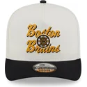 beige-und-schwarze-gebogene-snapback-kappe-9fifty-a-frame-chainstitch-der-boston-bruins-nhl-von-new-era