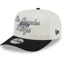 beige-und-schwarze-gebogene-snapback-kappe-9fifty-a-frame-chainstitch-der-los-angeles-kings-nhl-von-new-era