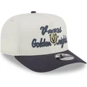 beige-und-graue-snapback-kappe-mit-gebogenem-schirm-9fifty-a-frame-chainstitch-der-vegas-golden-knights-nhl-von-new-era