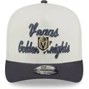 bezowo-szara-zakrzywiona-czapka-snapback-9fifty-a-frame-chainstitch-vegas-golden-knights-nhl-new-era