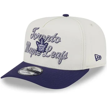 Gorra curva beige y violeta snapback 9FIFTY A Frame Chainstitch de Toronto Maple Leafs NHL de New Era