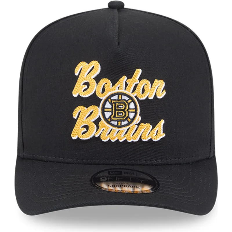 cepur-izliekta-melns-snapback-9fifty-a-frame-chainstitch-no-boston-bruins-nhl-no-new-era