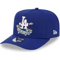 blaue-snapback-cap-mit-gebogenem-schirm-9fifty-a-frame-cartoon-der-los-angeles-dodgers-mlb-von-new-era