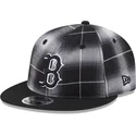schwarze-flache-snapback-kappe-9fifty-retro-crown-plaid-der-boston-red-sox-mlb-von-new-era