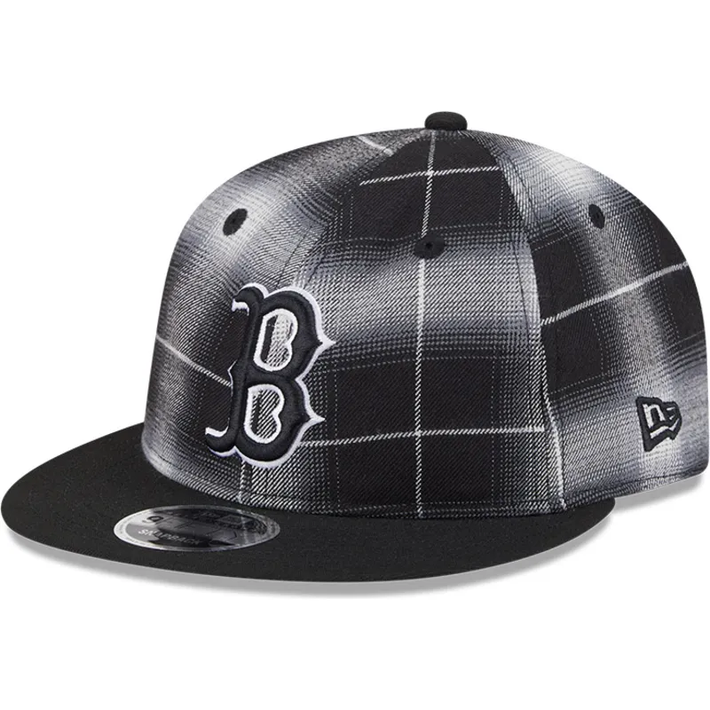 cap-plakana-black-snapback-9fifty-retro-crown-plaid-no-boston-red-sox-mlb-no-new-era