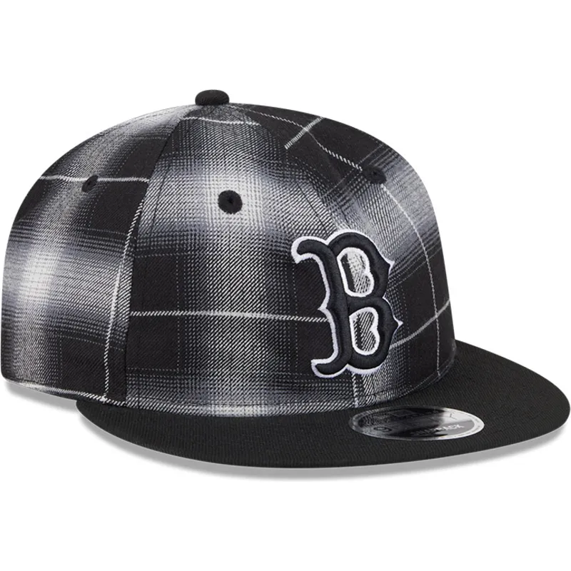 cap-plakana-black-snapback-9fifty-retro-crown-plaid-no-boston-red-sox-mlb-no-new-era