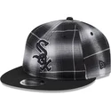 cepur-plakana-melns-snapback-9fifty-retro-crown-plaid-no-chicago-white-sox-mlb-no-new-era