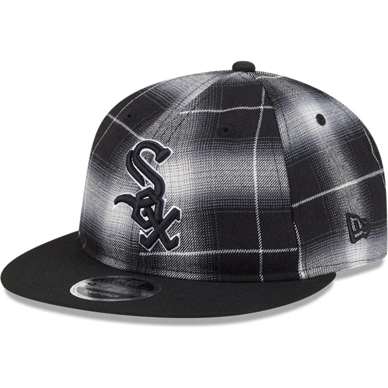 cepur-plakana-melns-snapback-9fifty-retro-crown-plaid-no-chicago-white-sox-mlb-no-new-era