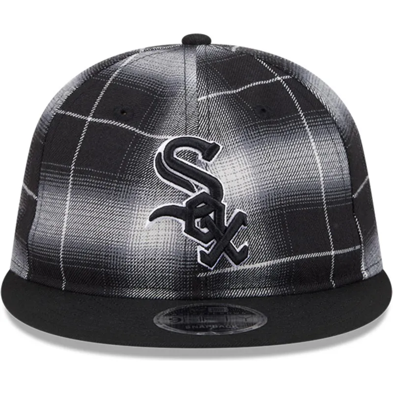 cepur-plakana-melns-snapback-9fifty-retro-crown-plaid-no-chicago-white-sox-mlb-no-new-era