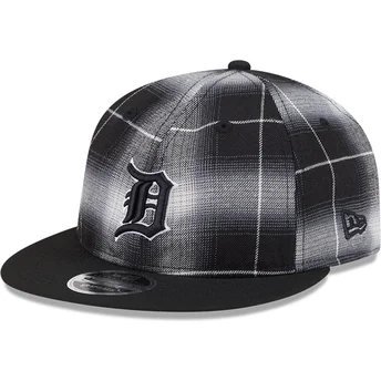 Cap plakana black snapback 9FIFTY Retro Crown Plaid no Detroit Tigers MLB no New Era