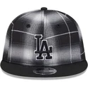 schwarze-flache-9fifty-retro-crown-plaid-snapback-cap-der-los-angeles-dodgers-mlb-von-new-era