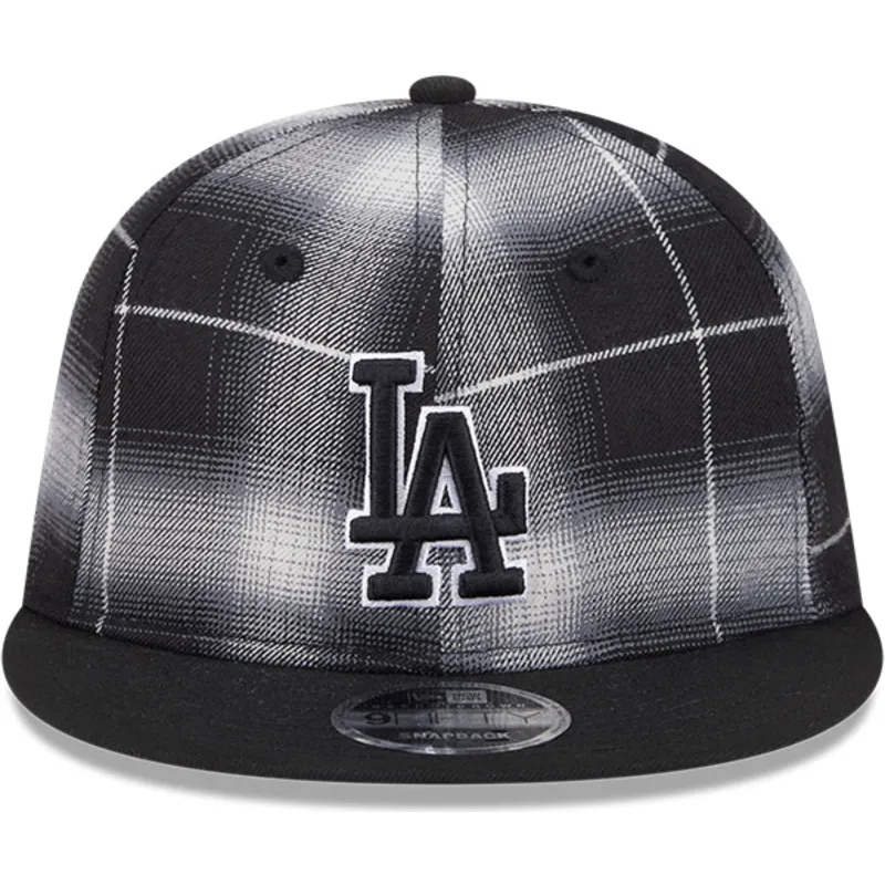 cap-plakana-black-snapback-9fifty-retro-crown-plaid-no-los-angeles-dodgers-mlb-no-new-era