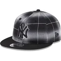new-york-yankees-mlb-new-era-9fifty-retro-crown-plaid-schwarze-snapback-kappe