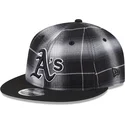 cap-plakana-black-snapback-9fifty-retro-crown-plaid-no-oakland-athletics-mlb-no-new-era
