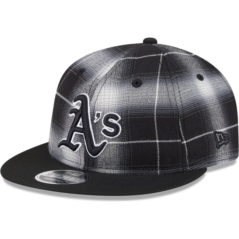 cepur-plakana-melns-snapback-9fifty-retro-crown-plaid-no-oakland-athletics-mlb-no-new-era