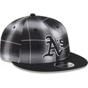 cap-plakana-black-snapback-9fifty-retro-crown-plaid-no-oakland-athletics-mlb-no-new-era