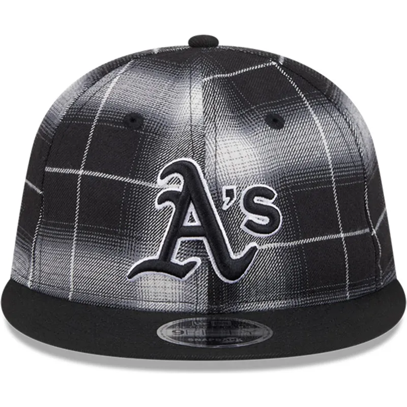 cap-plakana-black-snapback-9fifty-retro-crown-plaid-no-oakland-athletics-mlb-no-new-era