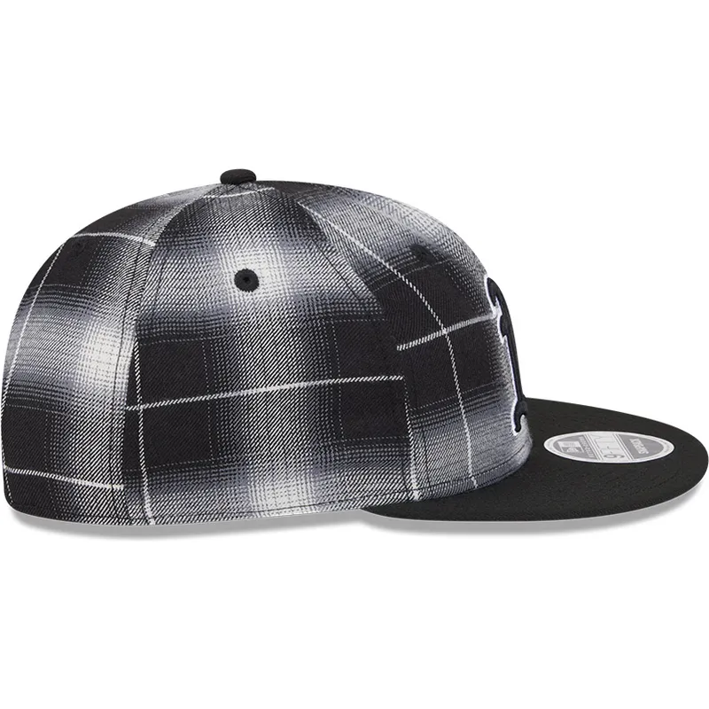 cap-plakana-black-snapback-9fifty-retro-crown-plaid-no-oakland-athletics-mlb-no-new-era