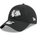 cap-izliekta-black-adjustable-strap-9twenty-stamp-no-chicago-blackhawks-nhl-no-new-era