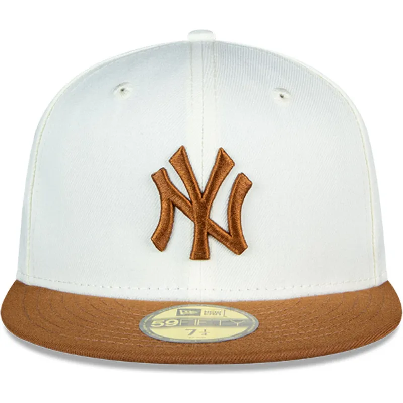 cepur-plakana-bruns-pieguloss-59fifty-chrome-toast-side-patch-no-new-york-yankees-mlb-no-new-era
